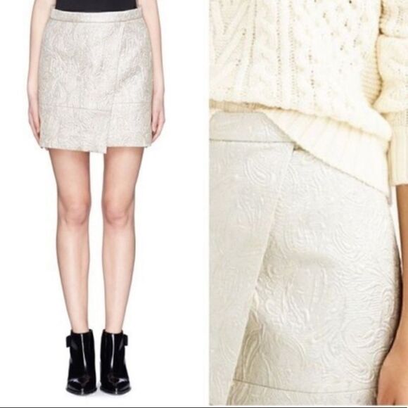 🆕 NWT J. Crew Origami Skirt in Metallic Matelasse - Picture 1 of 6